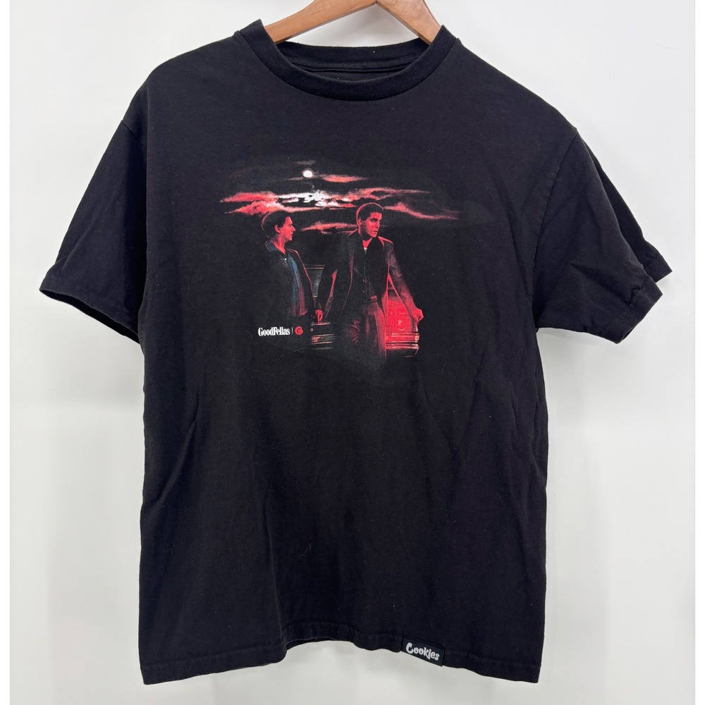 COOKIES Mens Graphic T-Shirt TEE Goodfellas Movie Pesci Liotta Black 90's Medium